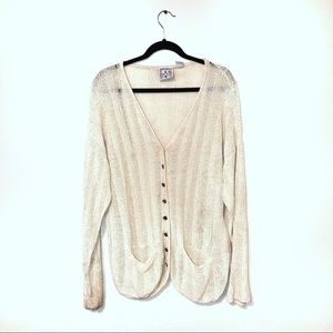 Anthropologie Boho Button Up Cardigan